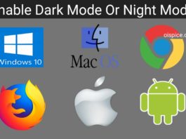 Enable Dark Mode or Night Mode