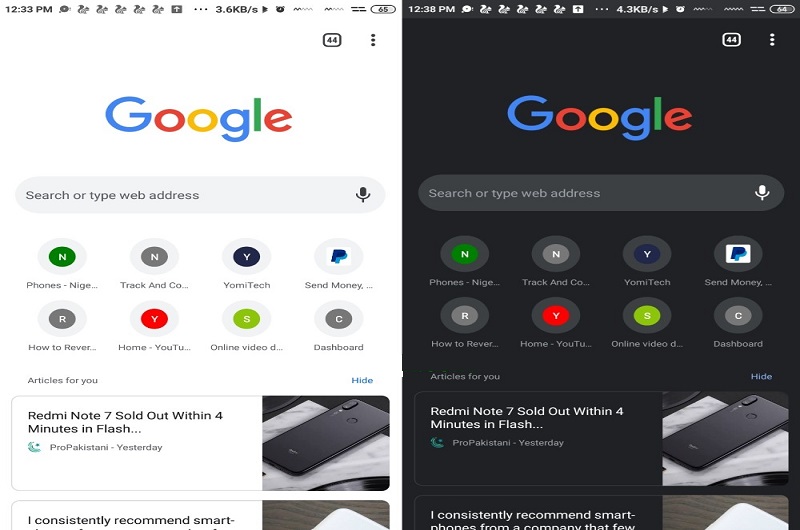 Enable Chrome Dark Mode On Android App
